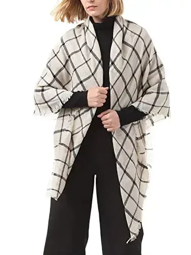 Sweet Gifts for Women - Plaid Blanket Scarf, Trendy Tartan Scarves, Oversized Wrap Shawl - 4