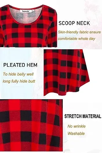 Tencole 3/4 Sleeve Shirts for Women Dressy Tunic Tops Casual Wear with Floral - 4