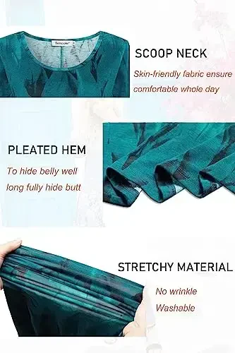 Tencole 3/4 Sleeve Shirts for Women Dressy Tunic Tops Casual Wear with Floral - 4