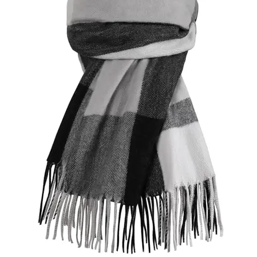 Trifabricy Winter Scarfs for Women, CasModazoneere Feel Plaid Scarf, Long Blanket Scarf, Winter/Fall PasModazoneina Shawls and Wraps 