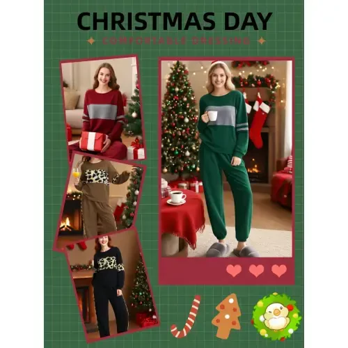 UVN Tracksuit for Women Colorblock Striped Sweatsuit Casual 2 Piece Sweatshirts Sweatpants Jogger Set Outfits- - 8