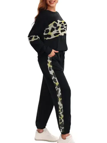 UVN Tracksuit for Women Colorblock Striped Sweatsuit Casual 2 Piece Sweatshirts Sweatpants Jogger Set Outfits - UVN (1)