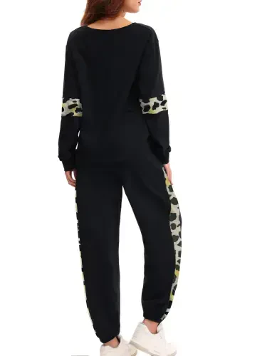 UVN Tracksuit for Women Colorblock Striped Sweatsuit Casual 2 Piece Sweatshirts Sweatpants Jogger Set Outfits - 3