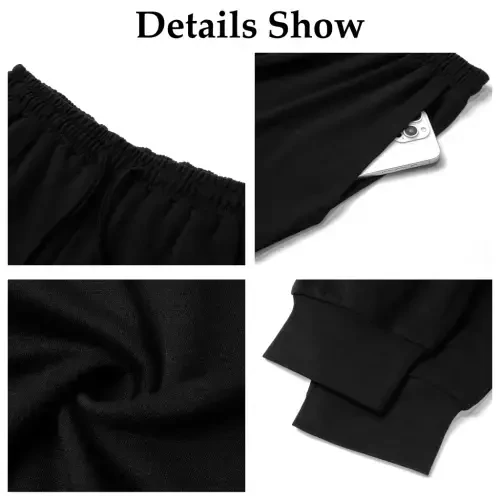 Shine Up Sweatsuit Sets for Women 2 Piece Lounge Set Loose Jogger Sets Fall Outfits Sets Solid Tracksuits with Pockets- - 8