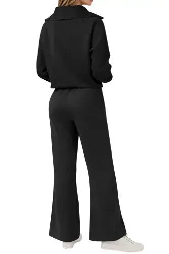 UVN Outfit Sets for Women 2 Piece Sets Winter Casual Tracksuit Long Sleeve Lounge Set Outfits with Pockets- - 3