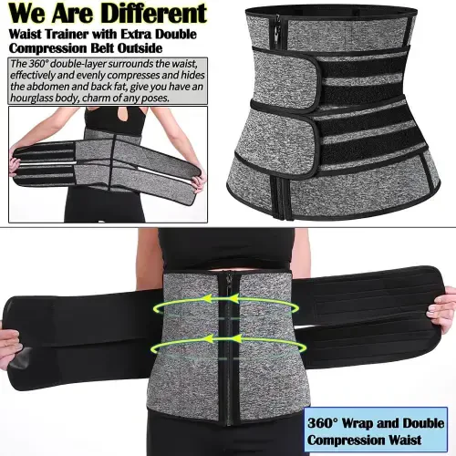 Vaslanda Neoprene Sweat Waist Trainer Corset Trimmer Shaper Belt for Women- - VASLANDA (1)