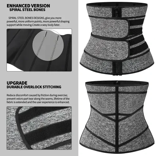 Vaslanda Neoprene Sweat Waist Trainer Corset Trimmer Shaper Belt for Women- - 3