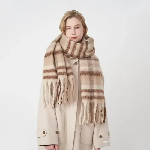 Vintage Scarfs for Women Warm Shawls and Wraps for Evening Dresses Soft Poncho Coat Thick CasModazoneere Wrap Cozy 2025 - 4