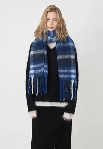 Vintage Scarfs for Women Warm Shawls and Wraps for Evening Dresses Soft Poncho Coat Thick CasModazoneere Wrap Cozy 2025 - 7