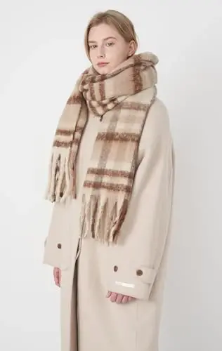 Vintage Scarfs for Women Warm Shawls and Wraps for Evening Dresses Soft Poncho Coat Thick CasModazoneere Wrap Cozy 2025 - 4