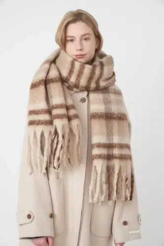 Vintage Scarfs for Women Warm Shawls and Wraps for Evening Dresses Soft Poncho Coat Thick CasModazoneere Wrap Cozy 2025 - 7