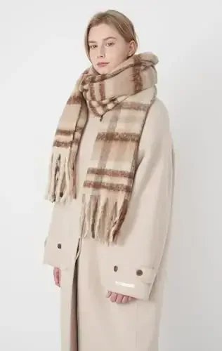 Vintage Scarfs for Women Warm Shawls and Wraps for Evening Dresses Soft Poncho Coat Thick CasModazoneere Wrap Cozy 2025 - 4