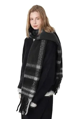 Vintage Scarfs for Women Warm Shawls and Wraps for Evening Dresses Soft Poncho Coat Thick CasModazoneere Wrap Cozy 2025 