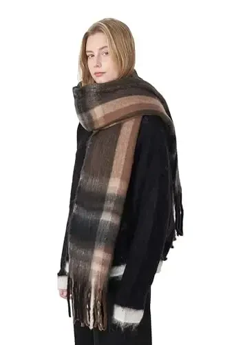 Vintage Scarfs for Women Warm Shawls and Wraps for Evening Dresses Soft Poncho Coat Thick CasModazoneere Wrap Cozy 2025 