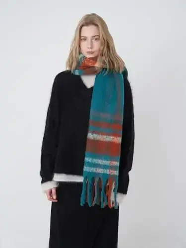 Vintage Scarfs for Women Warm Shawls and Wraps for Evening Dresses Soft Poncho Coat Thick CasModazoneere Wrap Cozy 2025 - 5