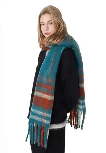 Vintage Scarfs for Women Warm Shawls and Wraps for Evening Dresses Soft Poncho Coat Thick CasModazoneere Wrap Cozy 2025 - 1
