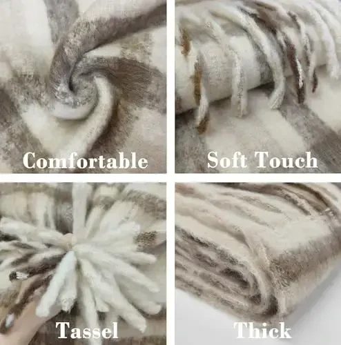 Vintage Scarfs for Women Warm Shawls and Wraps for Evening Dresses Soft Poncho Coat Thick CasModazoneere Wrap Cozy 2025 - 3