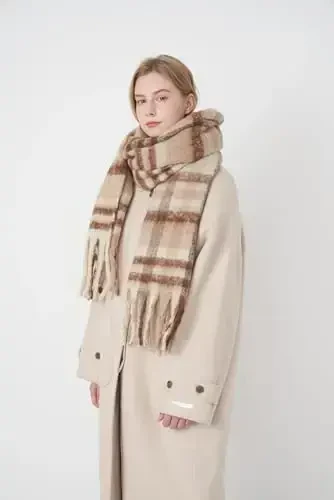 Vintage Scarfs for Women Warm Shawls and Wraps for Evening Dresses Soft Poncho Coat Thick CasModazoneere Wrap Cozy 2025 - 7