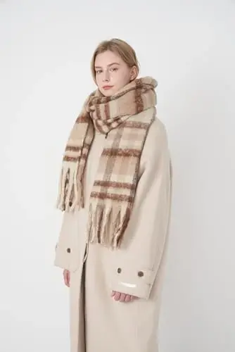 Vintage Scarfs for Women Warm Shawls and Wraps for Evening Dresses Soft Poncho Coat Thick CasModazoneere Wrap Cozy 2025 - 7