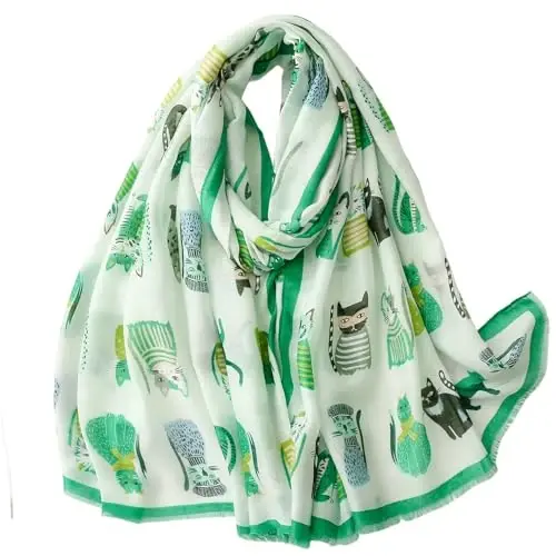 WaJuemy Travel Boho Scarf for Women Casual Lightweight PasModazoneina Scarves Fashion Multicolor Shawl Wraps with Fringed Beads - 1