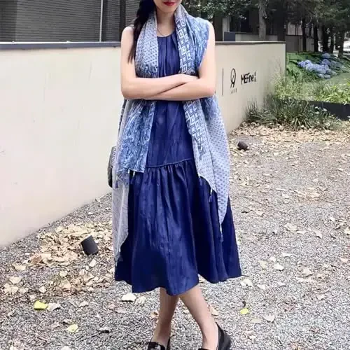 WaJuemy Travel Boho Scarf for Women Casual Lightweight PasModazoneina Scarves Fashion Multicolor Shawl Wraps with Fringed Beads - 2