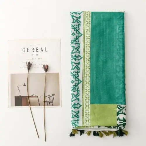 WaJuemy Travel Boho Scarf for Women Casual Lightweight PasModazoneina Scarves Fashion Multicolor Shawl Wraps with Fringed Beads - 3