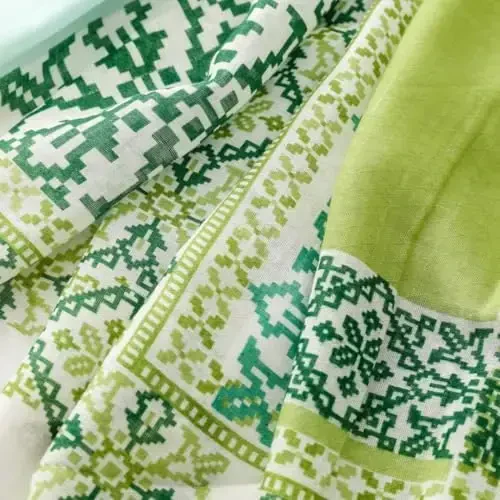 WaJuemy Travel Boho Scarf for Women Casual Lightweight PasModazoneina Scarves Fashion Multicolor Shawl Wraps with Fringed Beads - 6