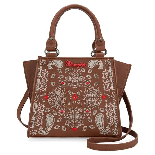 Wrangler Small Tote Purse Cute Women's Handbags Western Paisley Print Satchel Bags - MODAZONE (1)