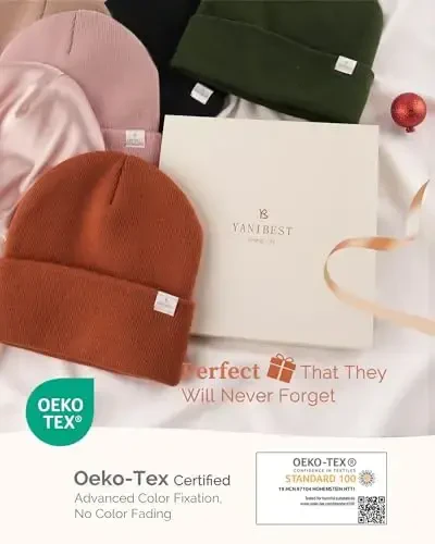 YANIBEST Satin Lined Beanie for Women Reduce Frizz Winter Hats for Women Men Silk Lining Soft Slouchy Warm Cuffed Less Static - 6