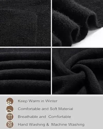 Ymomode Scarf for Women, Chunky Scarf Warm Knit Wraps Large Scarfs for Women Winter Scarves Large Soft Long Scarves Winter - Ymomode (1)