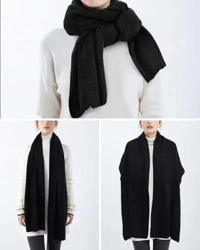 Ymomode Scarf for Women, Chunky Scarf Warm Knit Wraps Large Scarfs for Women Winter Scarves Large Soft Long Scarves Winter - 5