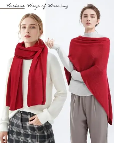 Ymomode Scarf for Women, PasModazoneina Shawl Wraps for Evening Dresses, Large Winter Scarves Women, Scarf for Winter - 4