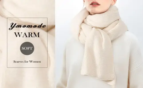 Ymomode Scarf for Women, Chunky Scarf Warm Knit Wraps Large Scarfs for Women Winter Scarves Large Soft Long Scarves Winter - 5