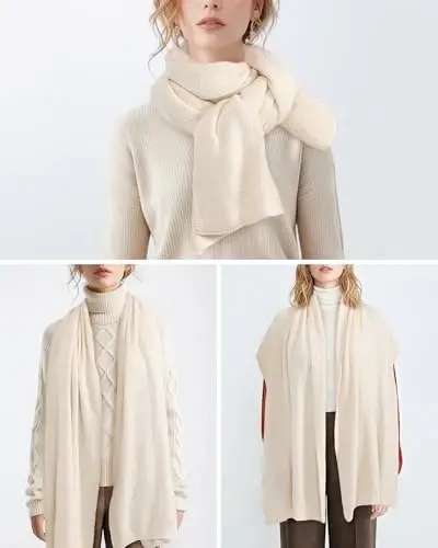 Ymomode Scarf for Women, Chunky Scarf Warm Knit Wraps Large Scarfs for Women Winter Scarves Large Soft Long Scarves Winter - 6