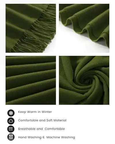 Ymomode Scarfs for Women PasModazoneina Shawls and Wraps for Evening Dress Bridesmaid Wedding Bridal Winter Warm Long Large Scarves - 3