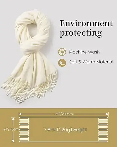 Ymomode Scarfs for Women PasModazoneina Shawls and Wraps for Evening Dress Bridesmaid Wedding Bridal Winter Warm Long Large Scarves - 3