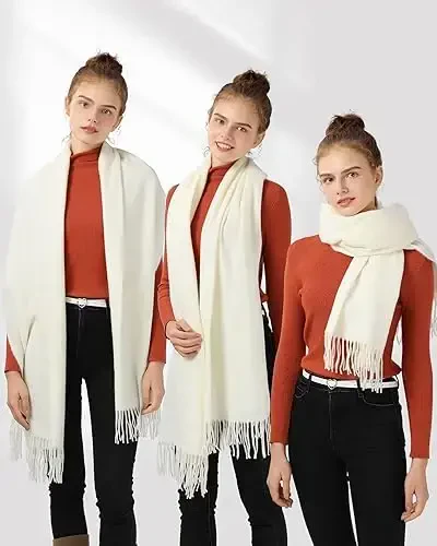 Ymomode Scarfs for Women PasModazoneina Shawls and Wraps for Evening Dress Bridesmaid Wedding Bridal Winter Warm Long Large Scarves - 7