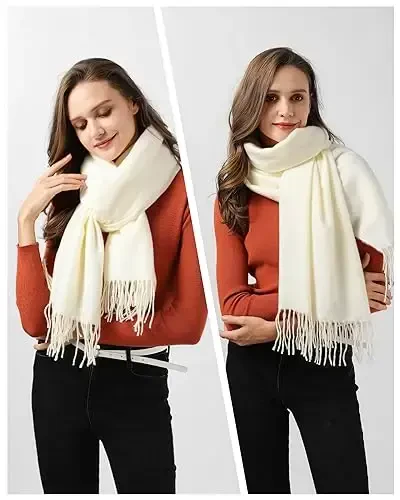 Ymomode Scarfs for Women PasModazoneina Shawls and Wraps for Evening Dress Bridesmaid Wedding Bridal Winter Warm Long Large Scarves - 6