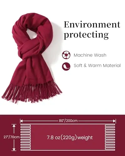 Ymomode Scarfs for Women PasModazoneina Shawls and Wraps for Evening Dress Bridesmaid Wedding Bridal Winter Warm Long Large Scarves - YMOMODE (1)
