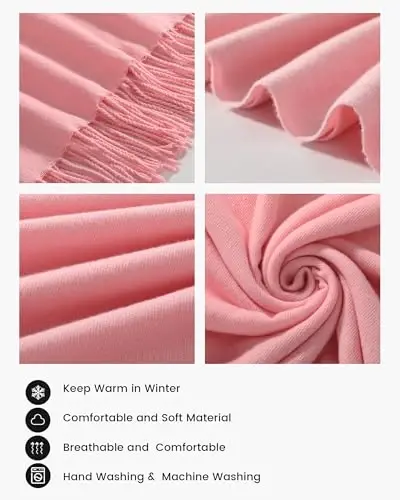 Ymomode Scarfs for Women PasModazoneina Shawls and Wraps for Evening Dress Bridesmaid Wedding Bridal Winter Warm Long Large Scarves - 3