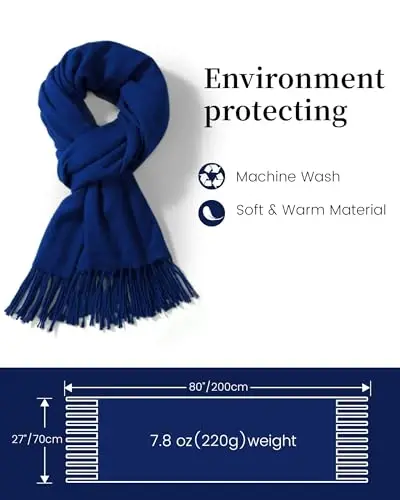 Ymomode Scarfs for Women PasModazoneina Shawls and Wraps for Evening Dress Bridesmaid Wedding Bridal Winter Warm Long Large Scarves - 2