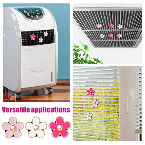 Pink Car Accessories for Women Teen Girls 6PCS Cute Auto Scent Air Fresheners Vent Clips Girly Daisy Flower Decorations Interior Aesthetic Things Cars Perfume Decor Stuff Christmas Gifts for Her Mom - 5