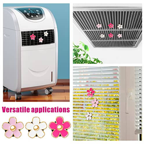 Pink Car Accessories for Women Teen Girls 6PCS Cute Auto Scent Air Fresheners Vent Clips Girly Daisy Flower Decorations Interior Aesthetic Things Cars Perfume Decor Stuff Christmas Gifts for Her Mom - 5