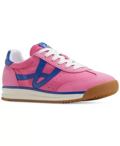 Women's Stepcount Lace-Up Jogger Sneakers - Pink Woven 