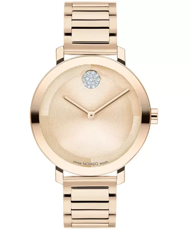 Women's Bold Evolution 2.0 Swiss Quartz Ionic Plated Carnation Gold-Tone Steel Watch 34mm - Rose Gold-Tone - MOVADO