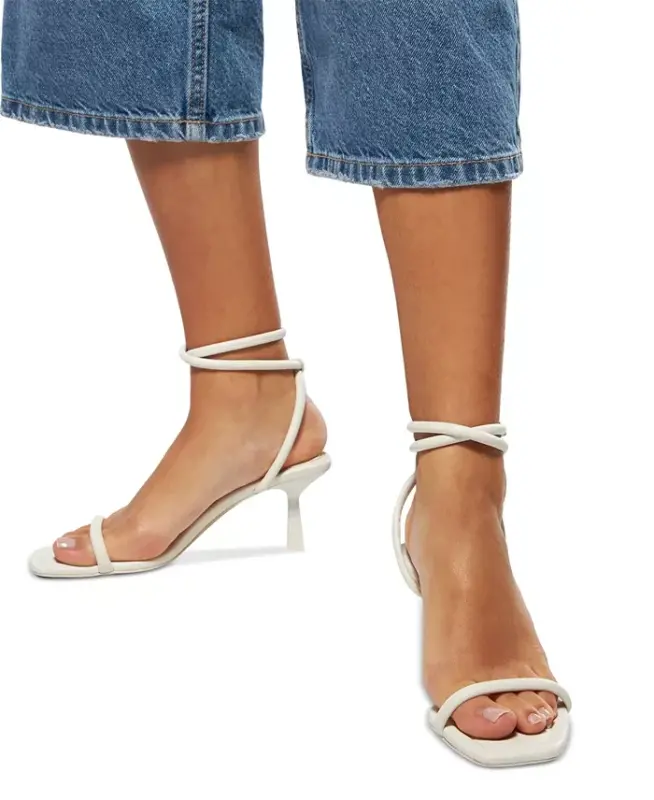 Women's Dime Strappy Dress Sandals - White - 6