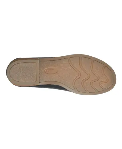 Kadınların Edna Düz Slip-On Terlik-Siyah Deri - 5