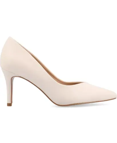 Women's Gabriella Pointed Toe Pumps - Porcelain - JOURNEE COLLECTION (1)