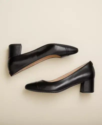 Women's Go-To Block Heel Pumps - Brush, Black - 4