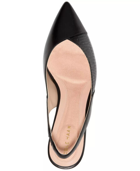 Kadınların Gideceği Slingback Topuklu Ayakkabı Siyah Kertenkele - 4